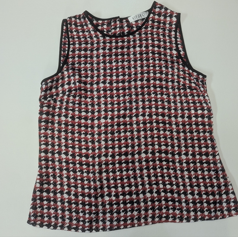 Kasper Size Medium Houndstooth Tank